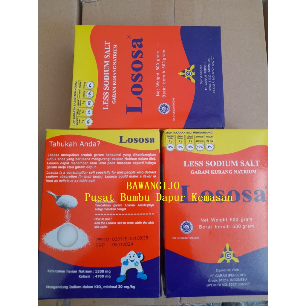 

Garam Lososa 500 gr Rendah Natrium untuk Hipertensi
