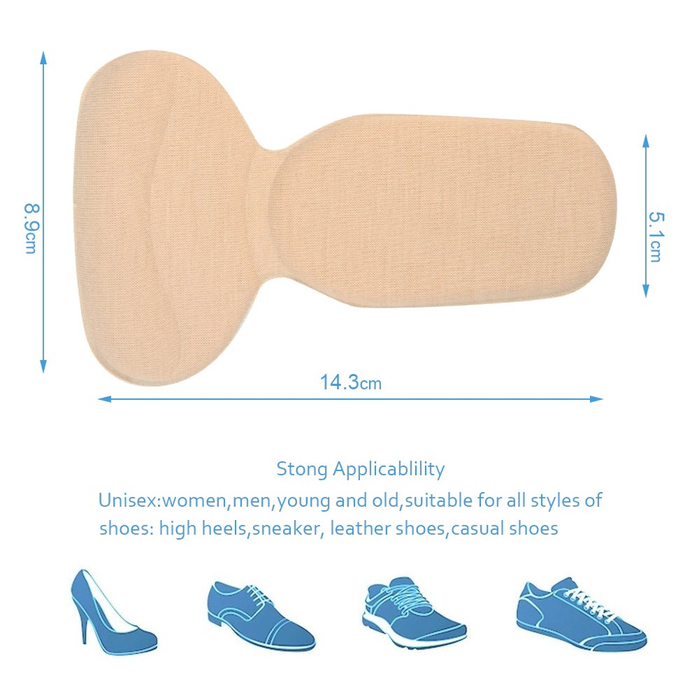 Insole Tumit Anti Lecet T-shape / Bantalan Sepatu Bagian Tumit Belakang / Busa Pelindung Tumit