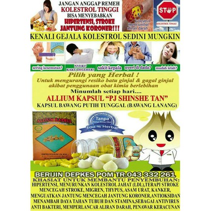 ALLIUM KAPSUL / Exstrak Kapsul Bawang tunggal Tiongkok TERBUKTI ASLI