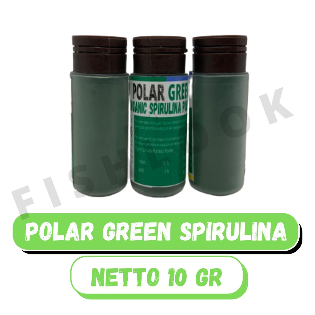 POLAR GREEN SPIRULINA POWDER PLATENSIS / PAKAN KUTIR DAPHNIA ARTEMIA