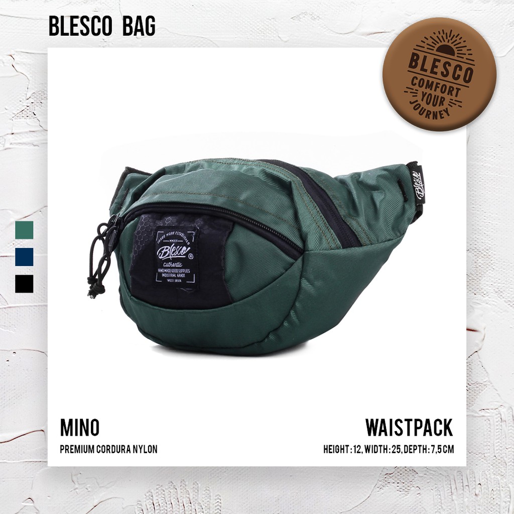 Tas Bahu Pria Warna Hijau - Blesco Mino Waist Bag Mini Simpel Trendi