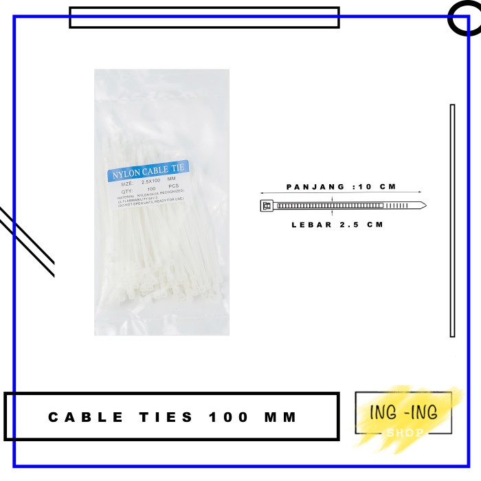 

Cable Ties 100mm Kabel ties 10 cm Cable tie Kabel tie Putih