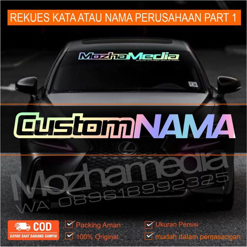 CUSTOM STIKER KACA DEPAN MOBIL