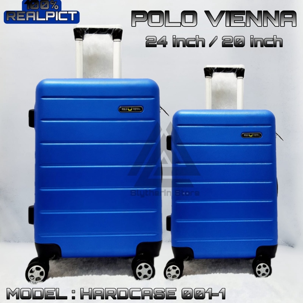 koper set 20inch+24inch beli 1 dapat 2 koper polo original polo vienna tahan banting tidak mudah pecah