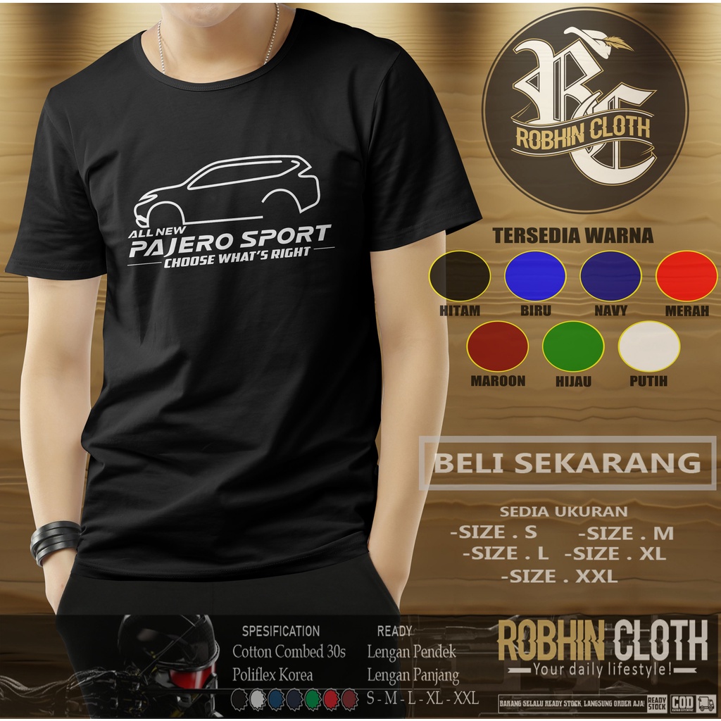 KAOS BAJU ALL NEW PAJERO SPORT KAOS OTOMOTIF
