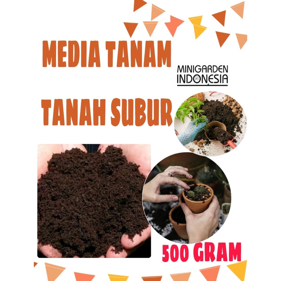 MEDIA TANAM TANAH SUBUR TANAH GEMBUR SIAP PAKAI 500GRAM