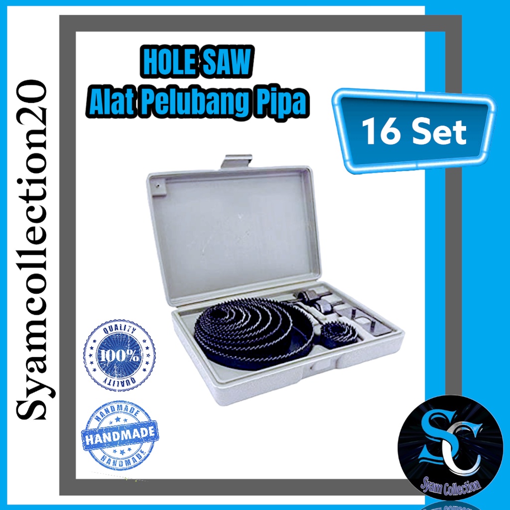 16 Set Pelubang Hidroponik/Pipa/Paralon / Mata bor set