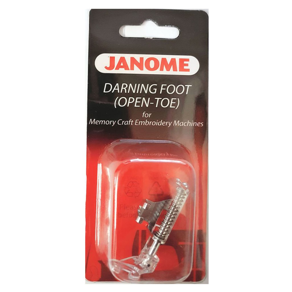 JANOME GENUINE PART sepatu mesin jahit darning open toe high shank