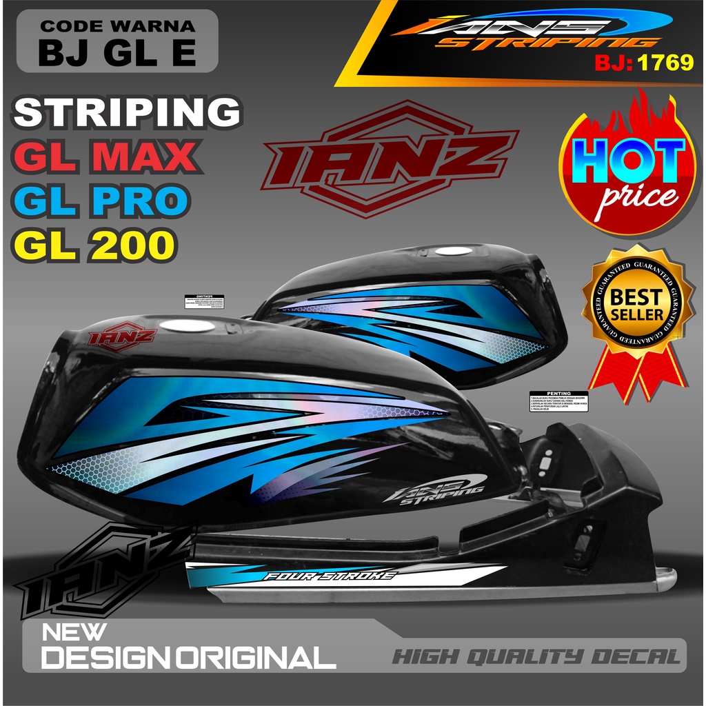 STIKER MOTOR GL HOLOGRAM TERMURAH /  STIKER GL MAX VARIASI HOLOGRAM / STIKER HOLOGRAM