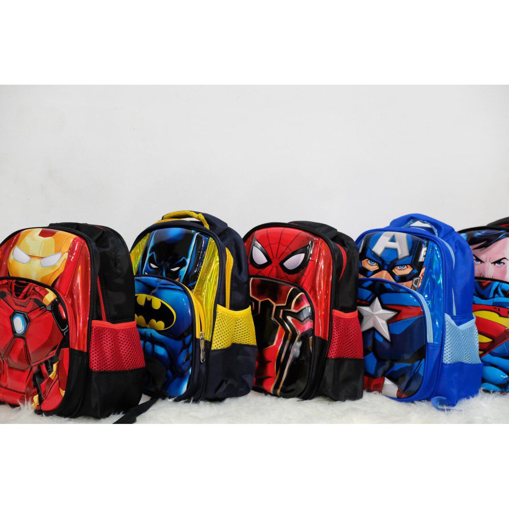 TAS sekolah anak 3D import TK super hero