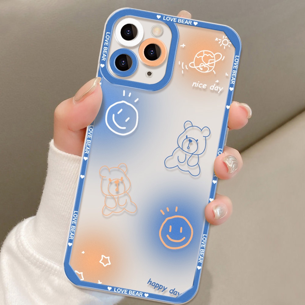 Soft Case TPU Motif Kartun Feul Bear Untuk Samsung Galaxy A12 A13 A22 A73 A53 S22 A72 4G / 5G A52S A32 A21S A71 A51 A50 A50S A30S S22 Ultra S21 S30 S2120