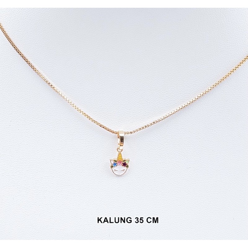 Kalung Anak Flower Unicorn Lapis Emas