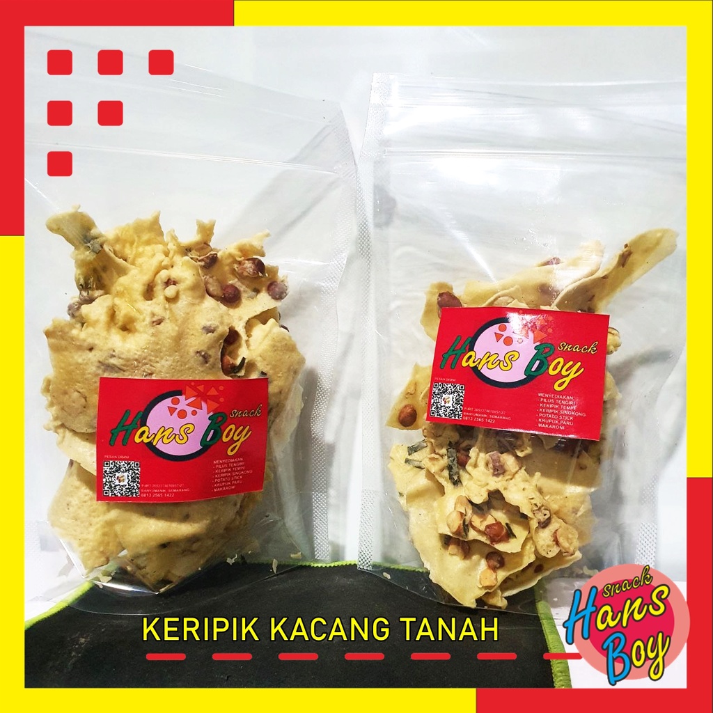 

Kripik Peyek Kacang Tanah HansBoy, Kemasan Pouch 80gr