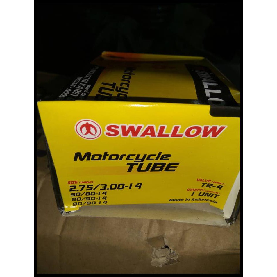 

2.75/3.00-14 , 90/80-14 , 80/90-14, 90/90-14 BAN DALAM MOTOR SWALLOW