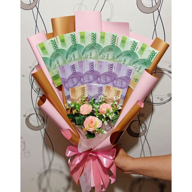Buket bunga/bunga uang/buket uang asli/buket wisuda