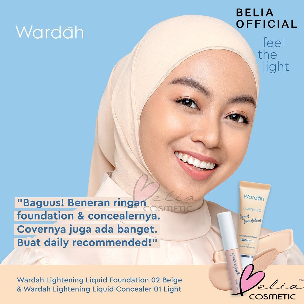 ❤ BELIA ❤ Wardah Lightening Liquid Foundation BPOM Halal