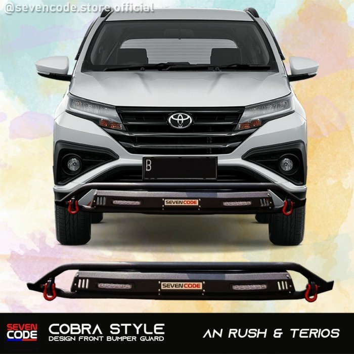 Front Bumper Guard Tanduk Depan Rush Terios Cobra SEVENCODE