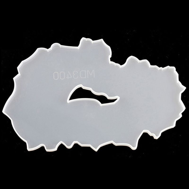 SIY  Irregular Big Plate Resin Mold Oversized Fruit Disc Tray Resin Mold Transparent Flexible Silicone Molds Art Crafts Tools