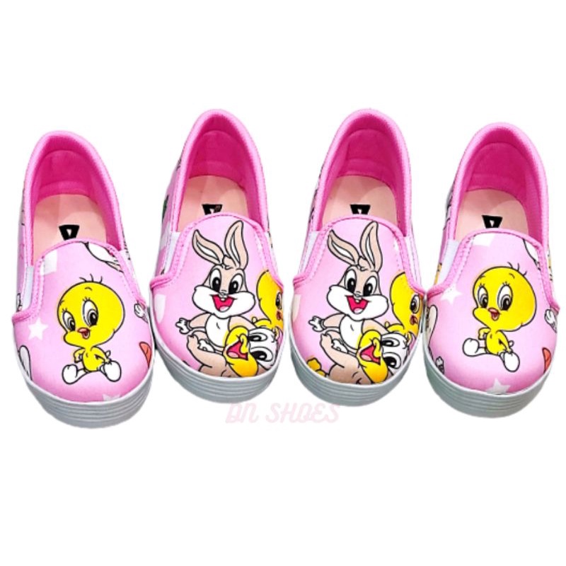 Sneakers Anak Cewek Sepatu Tali Anak Perempuan Motif Unicorn Ungu Cute 1- 7 tahun