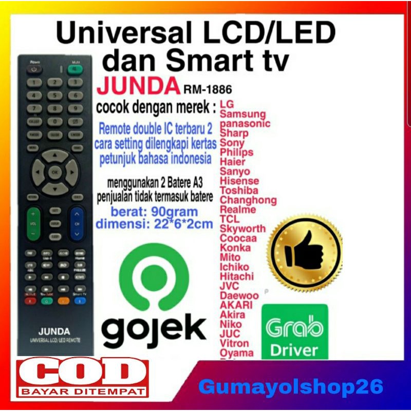 Remote Tv Universal Smart TV Android LCD LED / Remote Smart TV Semua Merk RM 1886