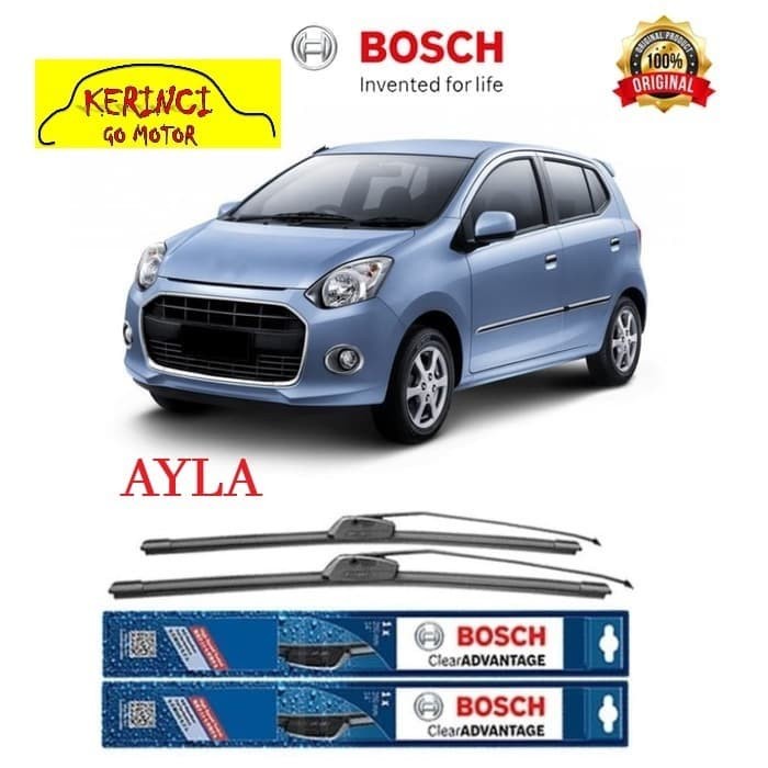 WIPER BOSCH CLEAR ADVANTAGE DAIHATSU AYLA 21&quot; &amp; 14&quot; SEPASANG WIPER