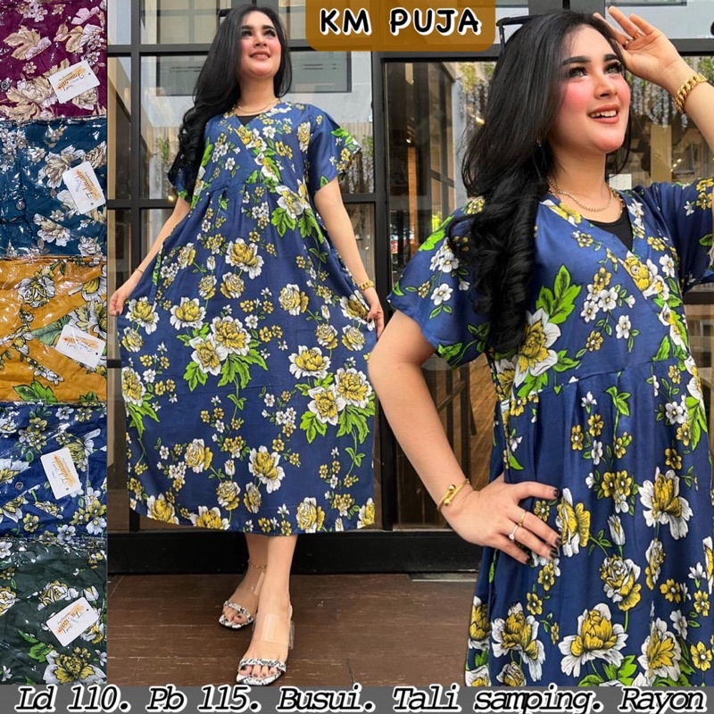 Fulaizah Kimono Dress Tali Samping Daster Nyaman Bumil Busui Friendly Kekinian