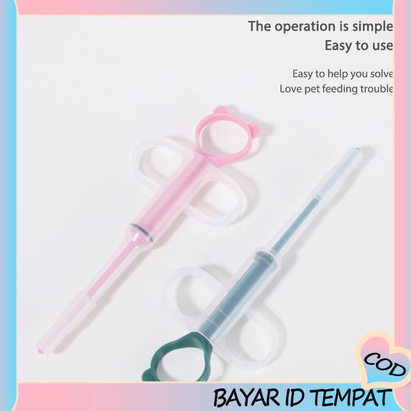 COD❤️ Pet Feeder Dorong-tarik Cat Dan Dog Universal Liquid Pills Pet Feeding Stick Peralatan Makan-A.one