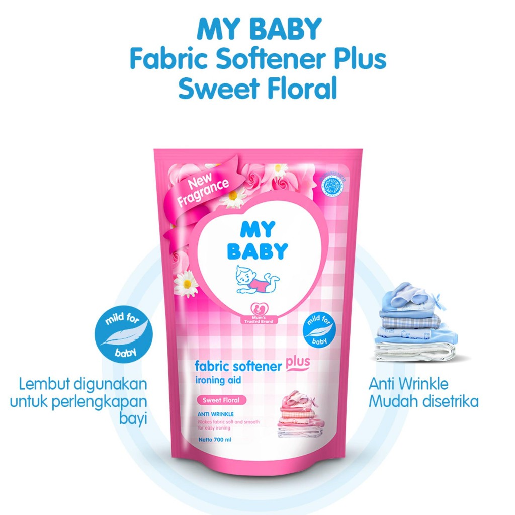 My Baby Fabric Softener Plus 700 mL / My Baby Fabric Softener Soft &amp; Gentle - Sweet Floral 700 mL