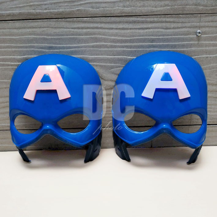 Topeng Captain America LED Marvels Superhero Cosplay Mask Bisa Menyala