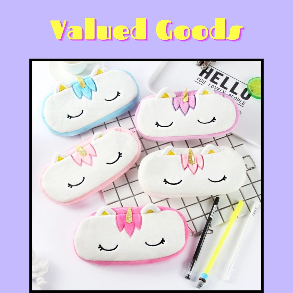 KOTAK PENSIL UNICORN PLUSHIE KOREA KEDIP TEMPAT ALAT TULIS LUCU