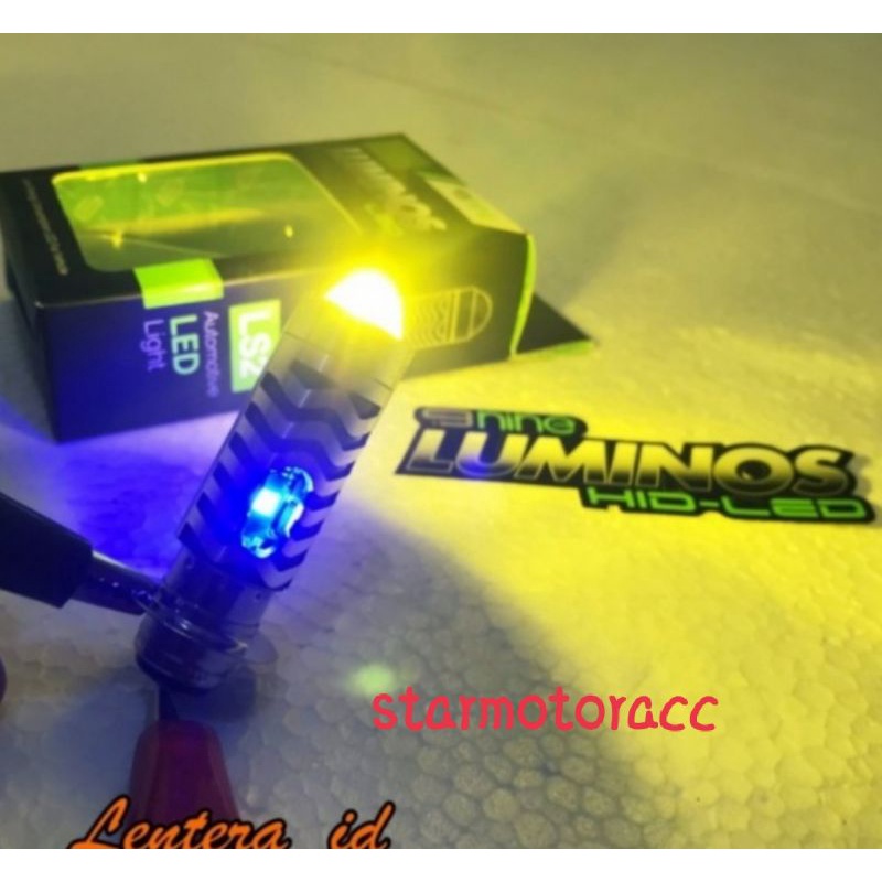 Lampu LED luminos H6 bebek matic LS2 putih kuning