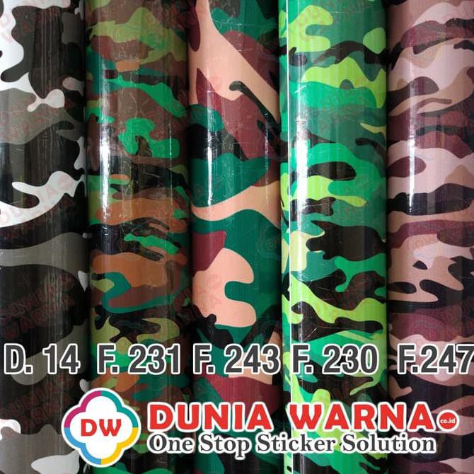 Stiker Skotlet Loreng Militer Army Tentara Funfix Sticker Motor