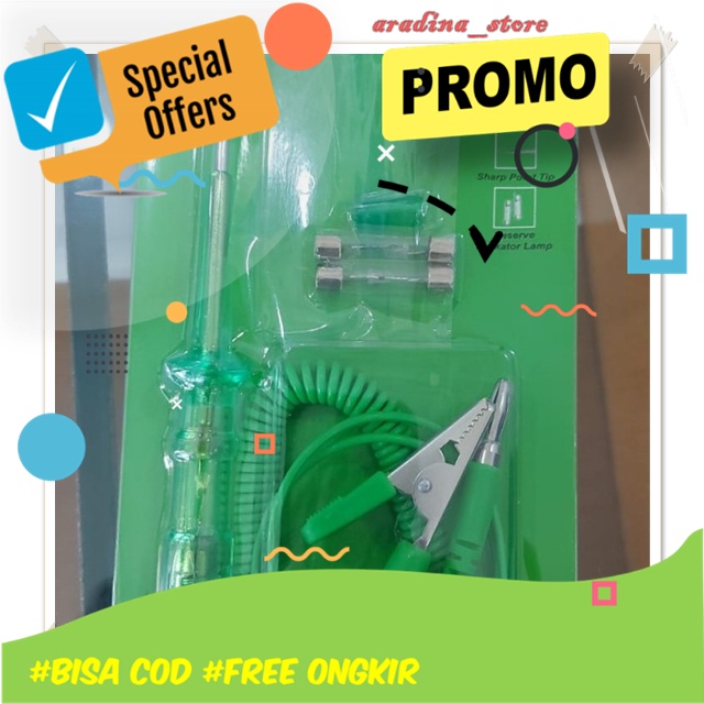 Obeng Tespen Listrik Bolak Balik Terbaik Testpen Tekiro Original Test Pen DC AUTO VOLTAGE Murah ORI