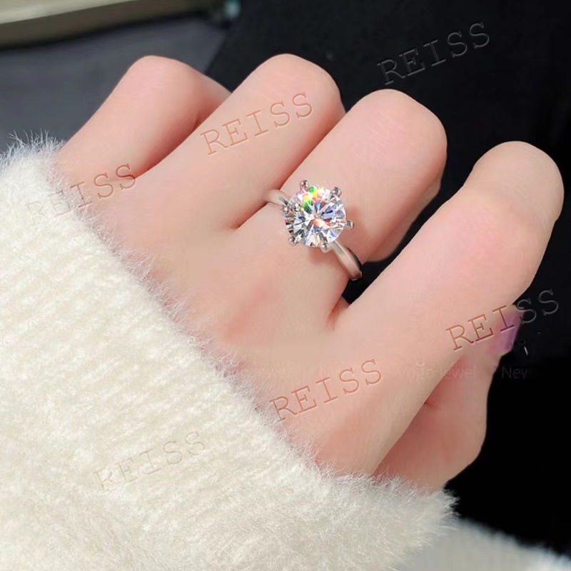 Cincin 925 Silver Adjustable Hias Kristal Berlian Gaya Korea Untuk Wanita