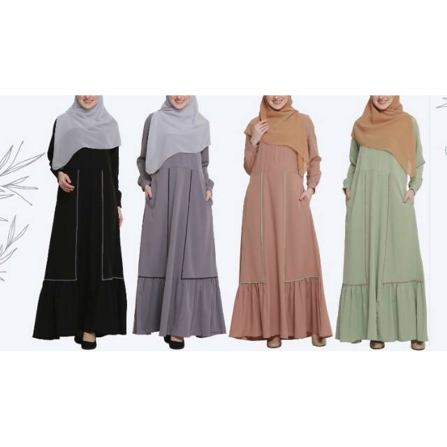 HIFZA DRESS BASIC | GAMIS SAGE | GAMIS MURAH AYUDIA