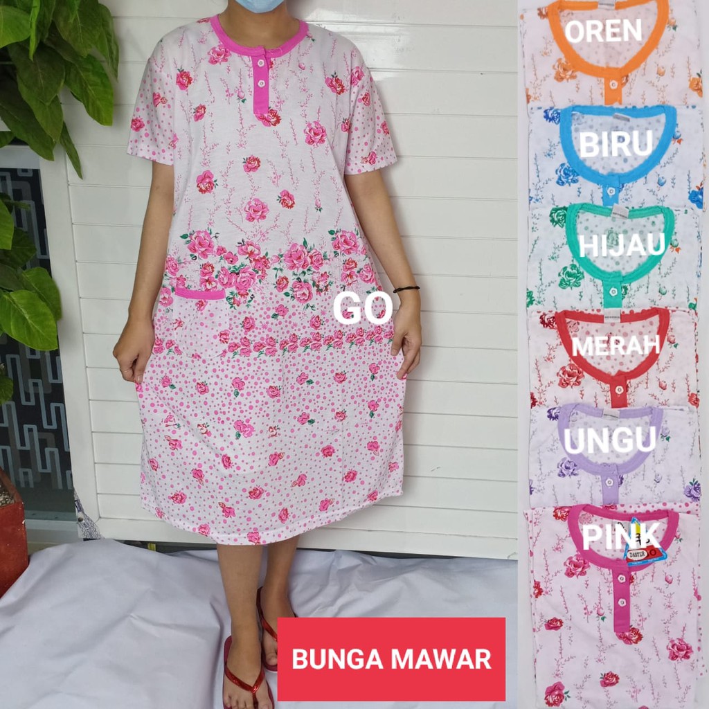 gof DS 2 DASTER BOBO &amp; THEDDA STANDART Pakaian Wanita Casual Santai Motif Busui Baju Tidur