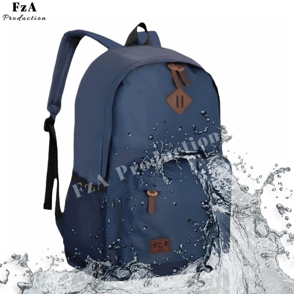 FzA Official - Tas Ransel Punggung Distro Casual Pria Wanita / Tas Ransel Laptop Original - Navy