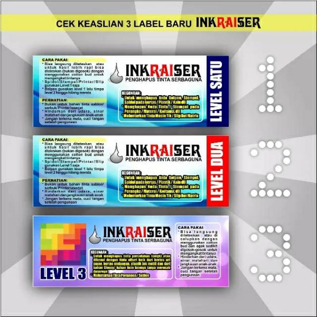 

Penghapus Tinta Inkraiser Level 1,2&3