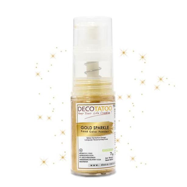 

Diskon Decotatoo Shiny GOLD SPARKLE Color powder spray 7 gr (pewarna makanan) Diskon