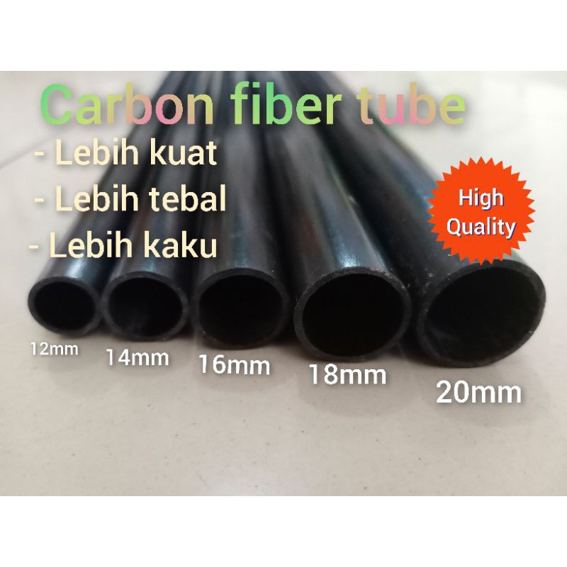 20x18 Pipa Carbon fiber 20mm x 18mm Carbon tube Holo 2CM wing tube / tailboom RC / Joran