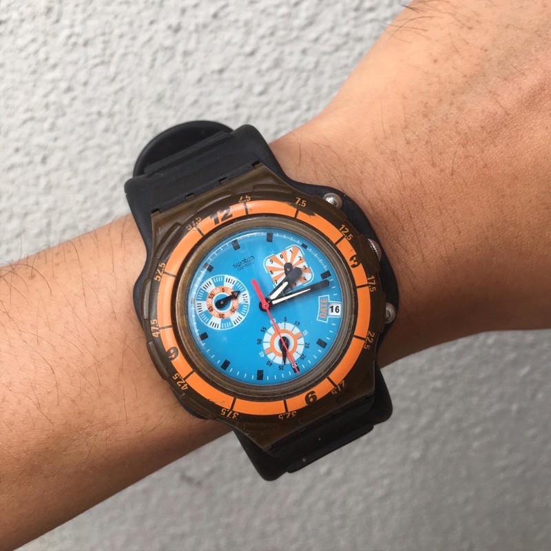 jam tangan SWATCH CHRONO original second mulus
