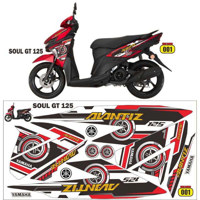 striping yamaha soul gt 125 / decal soul gt 125 / sticker soul gt