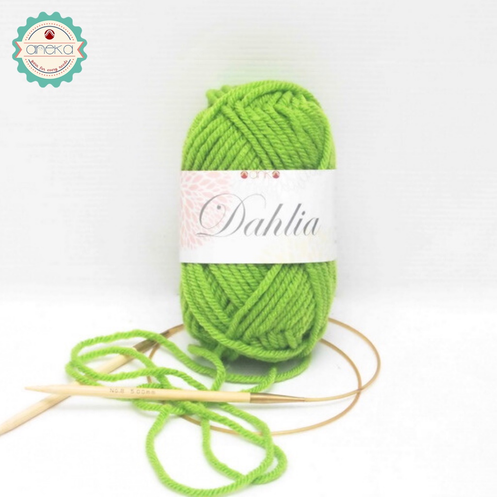 Benang Rajut Karpet Dahlia / Carpet Yarn - 3642 ( Hijau Lemon )