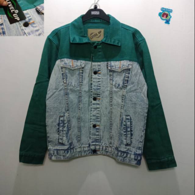 JAKET JEANS 2WARNA ORIGINAL LEVEL UP