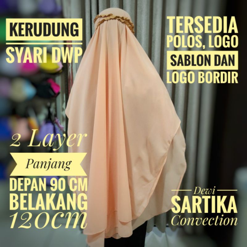 Kerudung syar'i dwp sifon premium jilbab dwp terlaris termurah