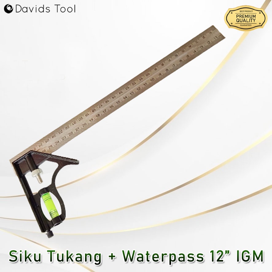 Penggaris Siku Tukang Waterpass Waterpas Alat IGM