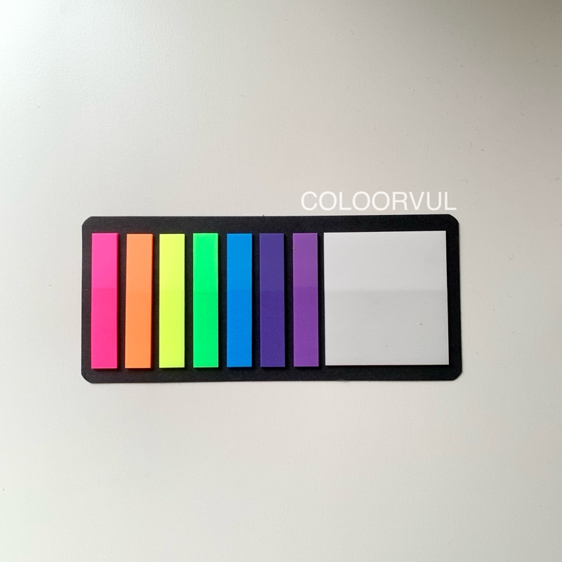 [BISA COD] 2in1 Sticky Notes Transparant / Post It / Index Mark-Hitam