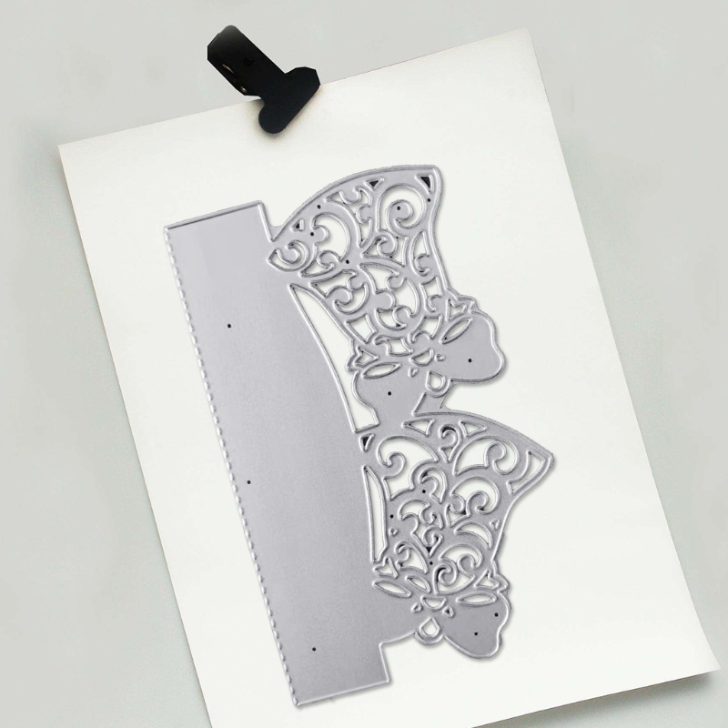 Cetakan Stensil Cutting Dies Motif Lonceng Natal Hollow Bahan Metal Untuk Scrapbook / Craft DIY