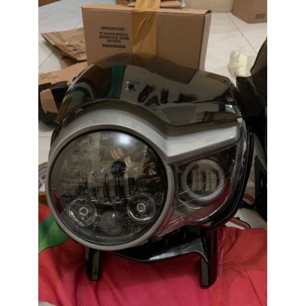 Lampu Tiger Pece Set Lampu Daymaker 16Led 5.75inch Set Daymaker Mini 2 Led Headlamp Depan Reflektor 