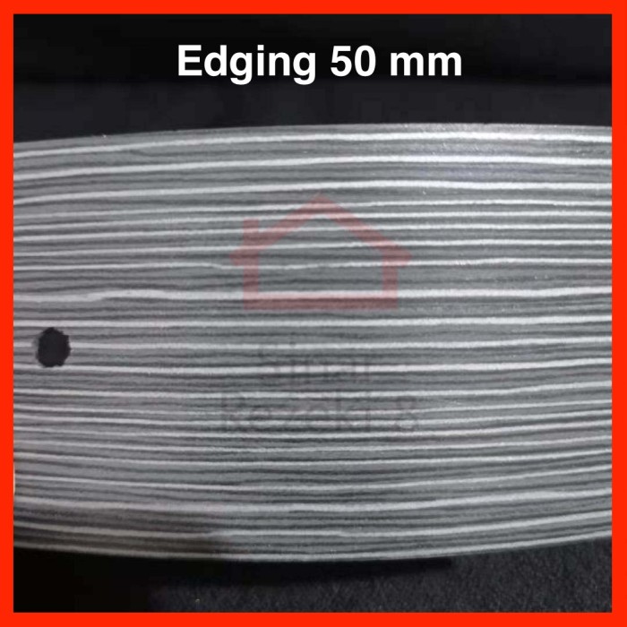 Edging HPL XY 2089 50 mm Silver Abu Serat Urat Kayu Woodgrain taco PVC